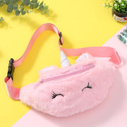Kids Girl Unicorn Plush Bags Shoulder Animals Buckle Bag - MomyMall B