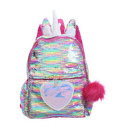 Kids Girls Unicorn Cute Sequins Backpack School Bags - MomyMall Multicolor