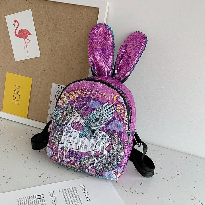 Girls Sequins Unicorn Backpack School Bag Shining Daypack - MomyMall Style 5 / 23*25*13cm