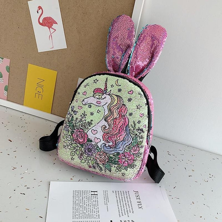 Girls Sequins Unicorn Backpack School Bag Shining Daypack - MomyMall Style 7 / 23*25*13cm