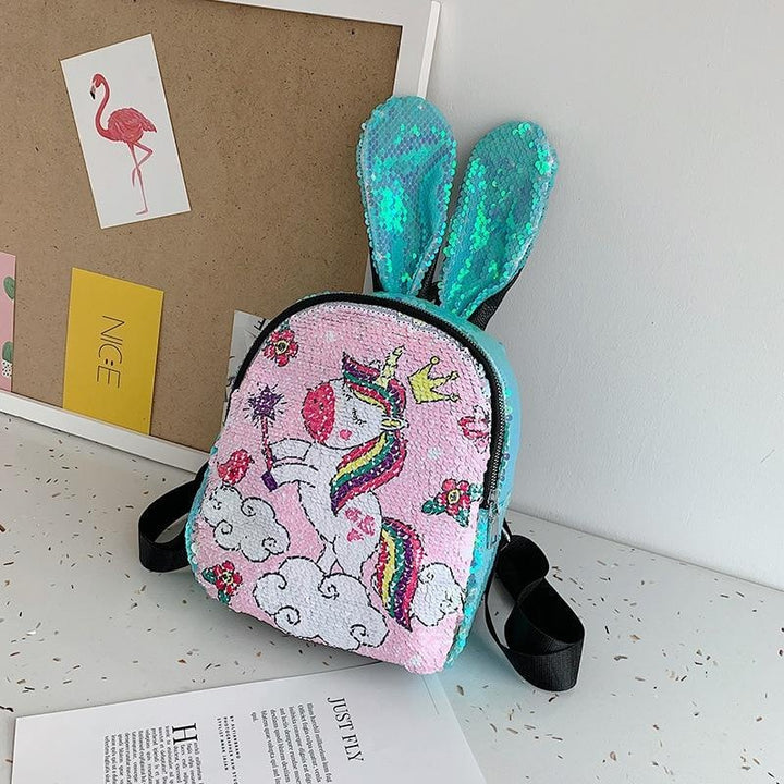 Girls Sequins Unicorn Backpack School Bag Shining Daypack - MomyMall Style 4 / 23*25*13cm