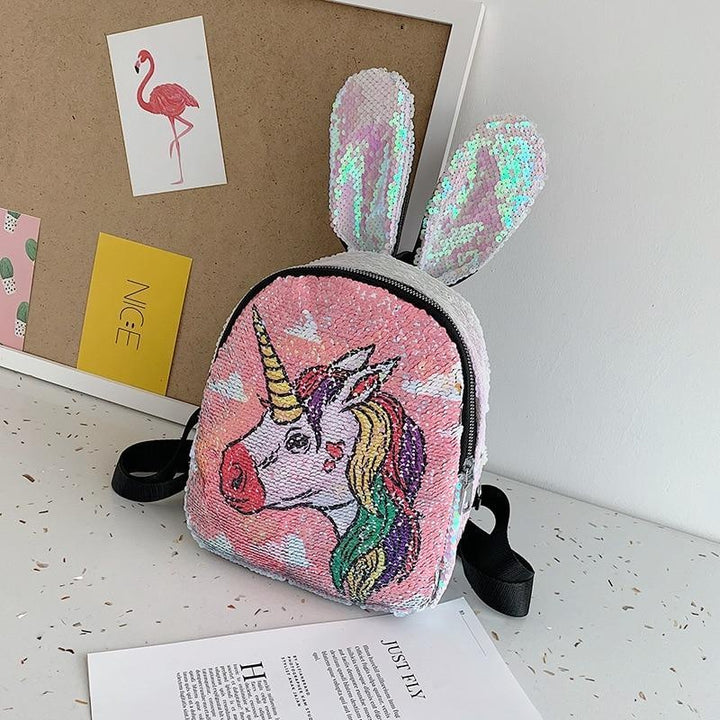 Girls Sequins Unicorn Backpack School Bag Shining Daypack - MomyMall Style 3 / 23*25*13cm