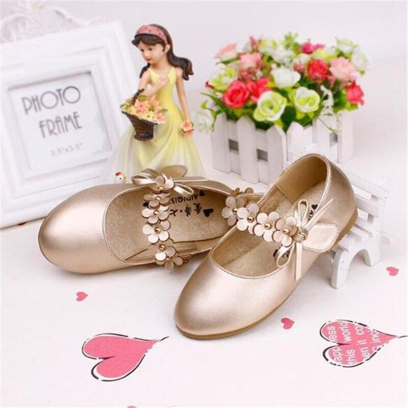 Kid Baby Girl  Flower Dance Shoes Leather Shoes