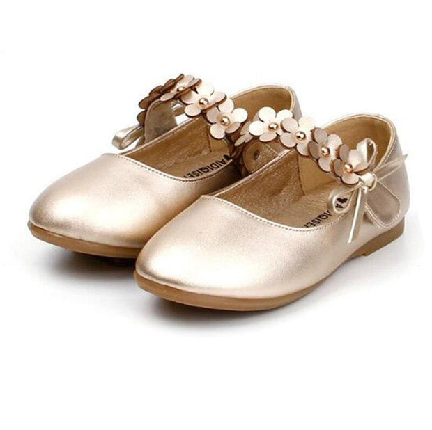 Chaussures de danse fleur enfant bébé fille chaussures en cuir 