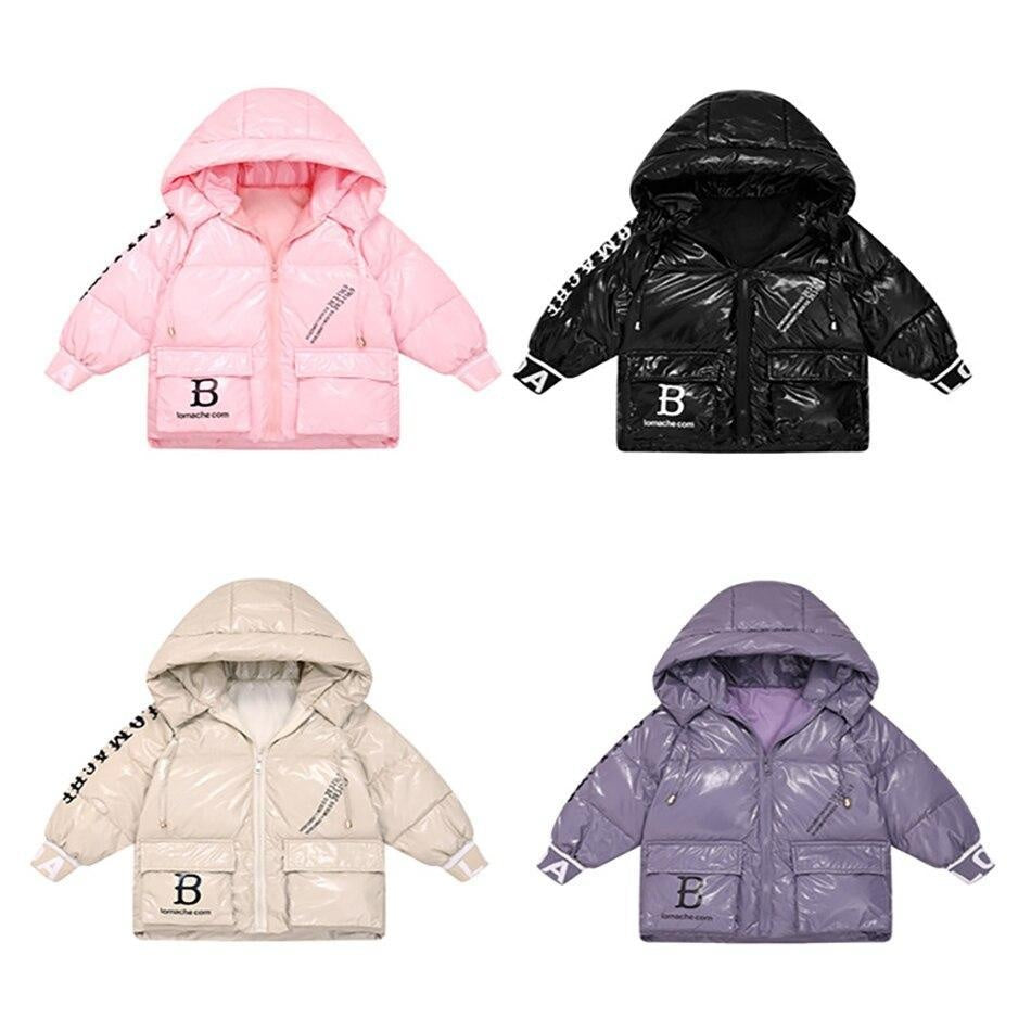 Winter New Big Pocket Down Jacket Boys Girls Thickened Down Jacket Coats