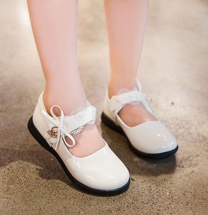 Girl Wedding Party  Princess Leather Dance Shoes