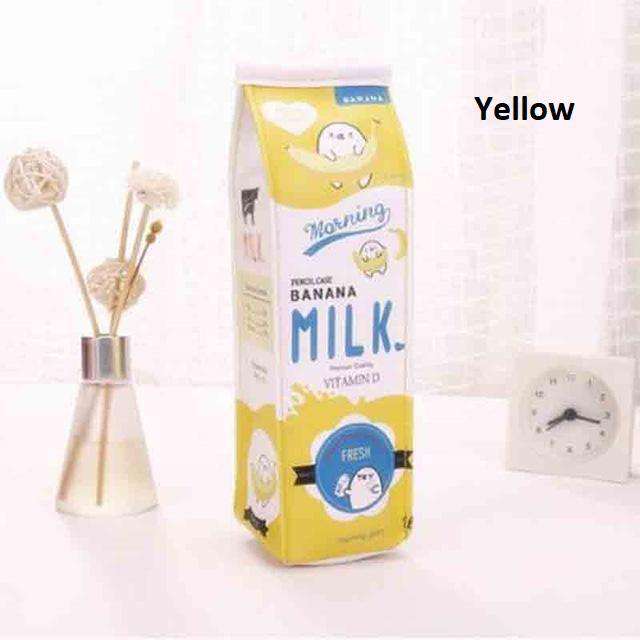 Cute Korea Milk Carton Pencil Case - MomyMall Yellow