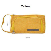 Pouched Stationery Organiser Pencil Case - MomyMall Yellow