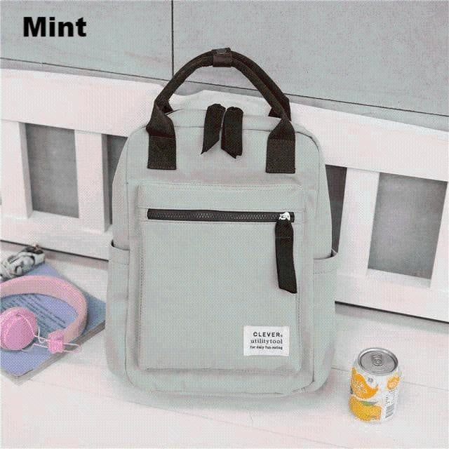 Sylvia Canvas Backpack - MomyMall Mint