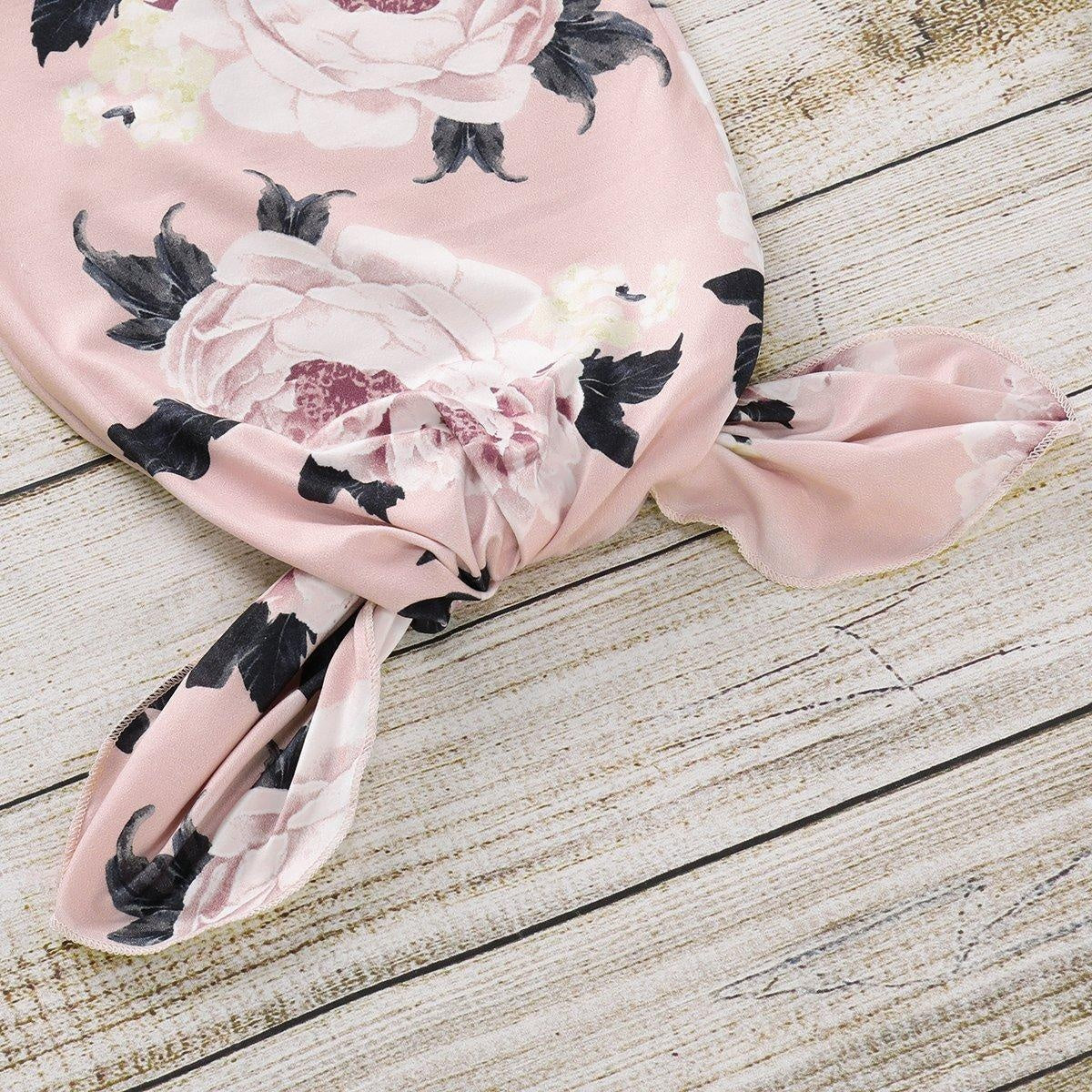 Pyjama et bandeau rose à imprimé floral NewBorn