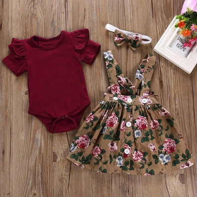 3Pcs Romper Suits Set