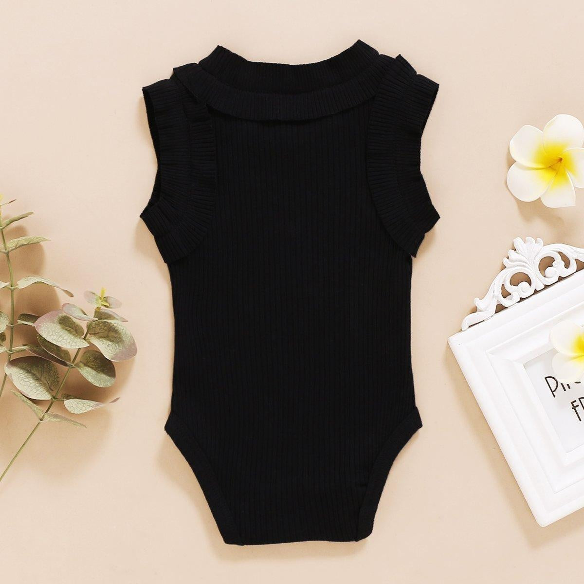 Lovely Solid Color Baby Romper