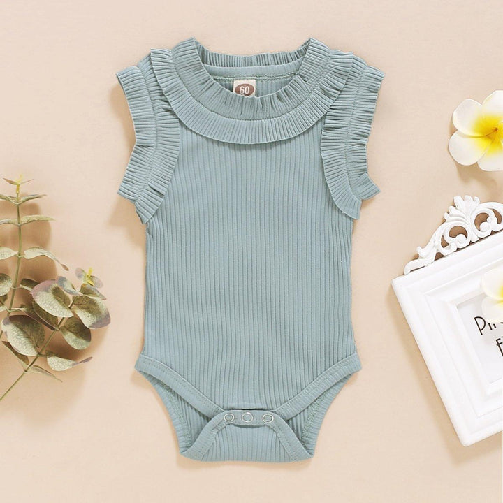 Lovely Solid Color Baby Romper