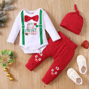 3PCS My 1st Christmas Printed Baby Set - MomyMall