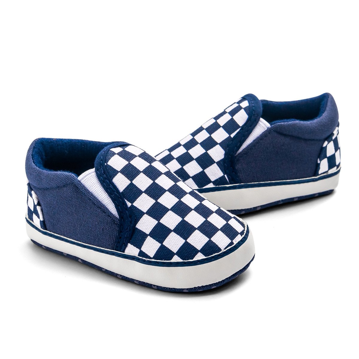 Baby Boy Girl Plaid Anti-slip Canvas Shoes - MomyMall