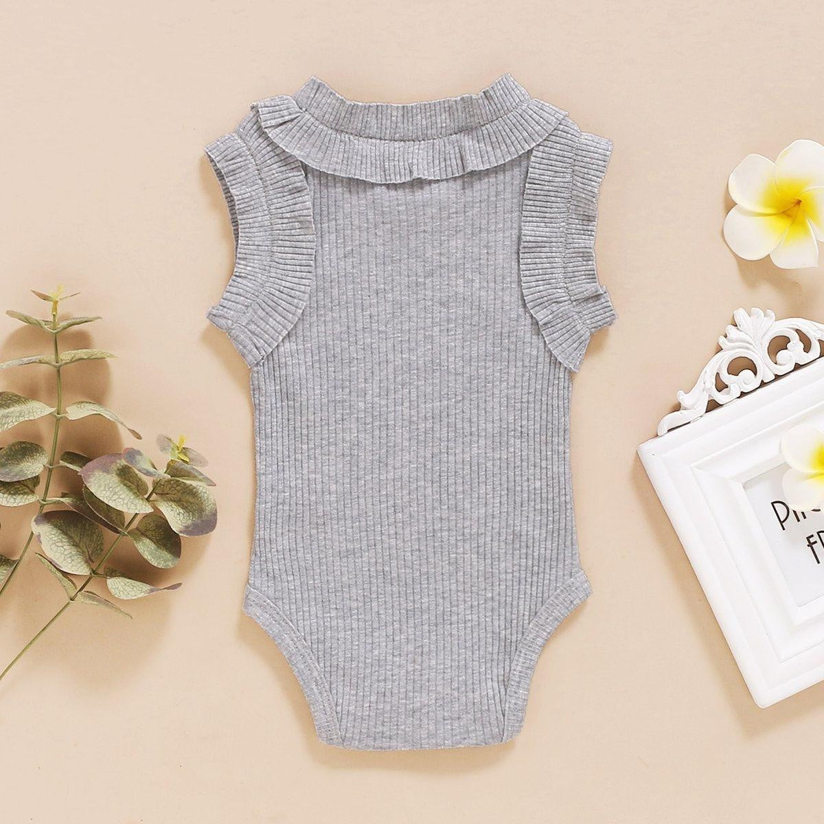 Lovely Solid Color Baby Romper