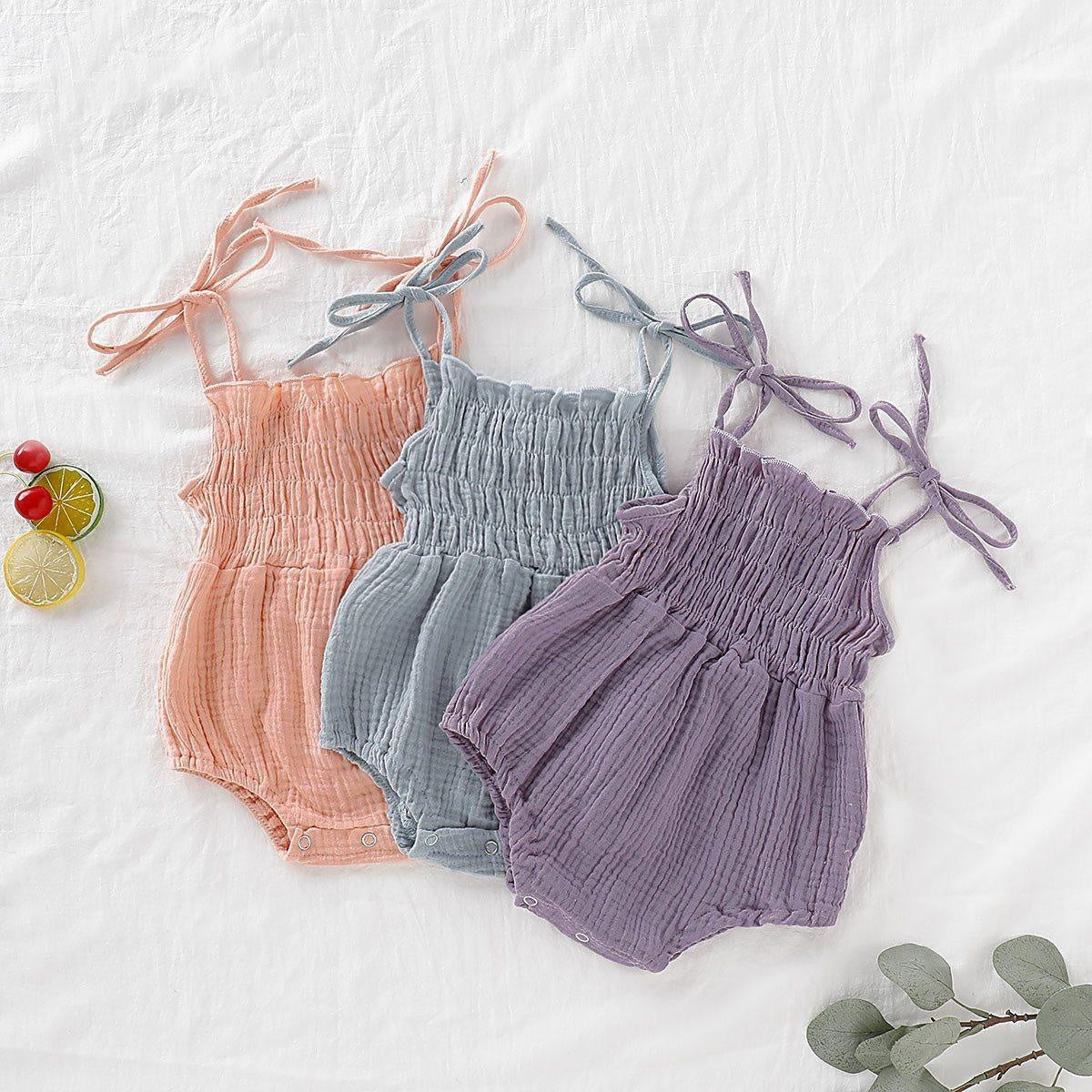 Althea Summer Thin Strap Romper - MomyMall