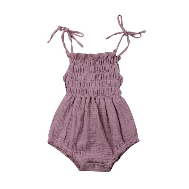 Althea Summer Thin Strap Romper - MomyMall Lavender / 0-3 Months