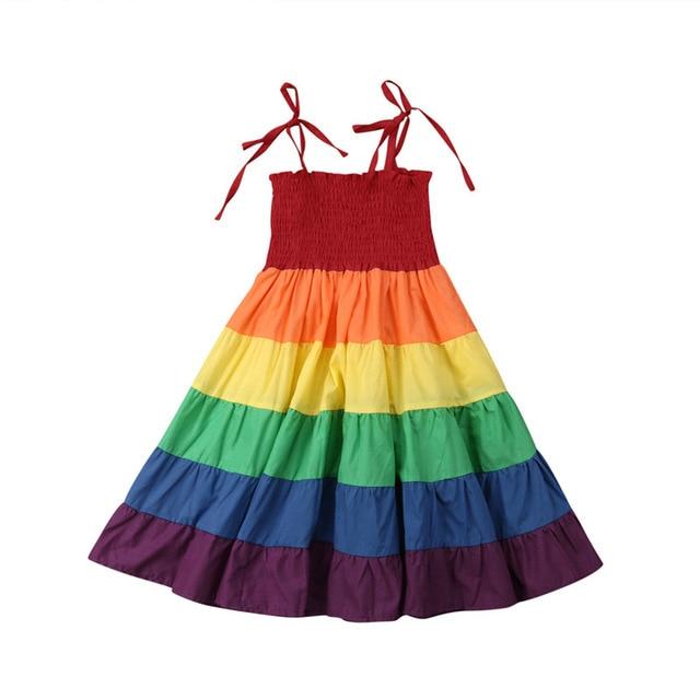 Amanda Rainbow Boho Dress - MomyMall 2-3 Years