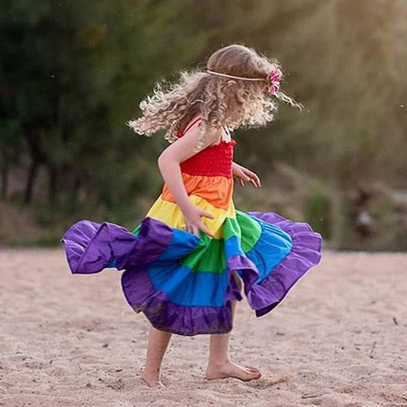 Amanda Rainbow Boho Dress - MomyMall