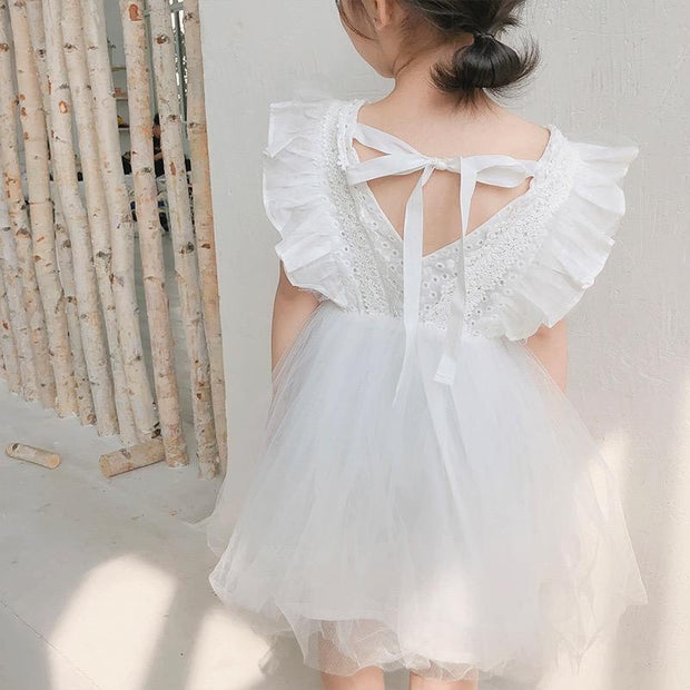 Anita Embroidered Ruffle Tulle Dress
