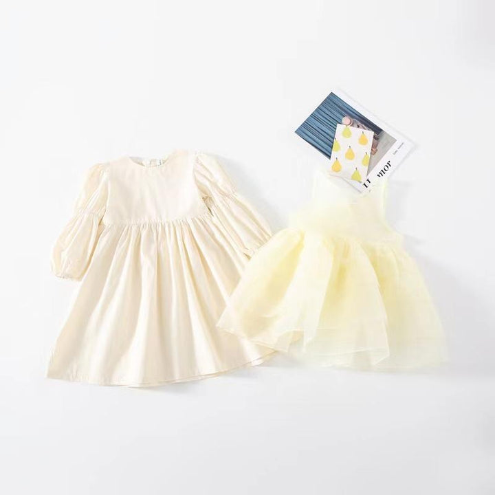 Ashley Princess Tulle 2-Piece Dress Set - MomyMall 18-24 Months / Cream