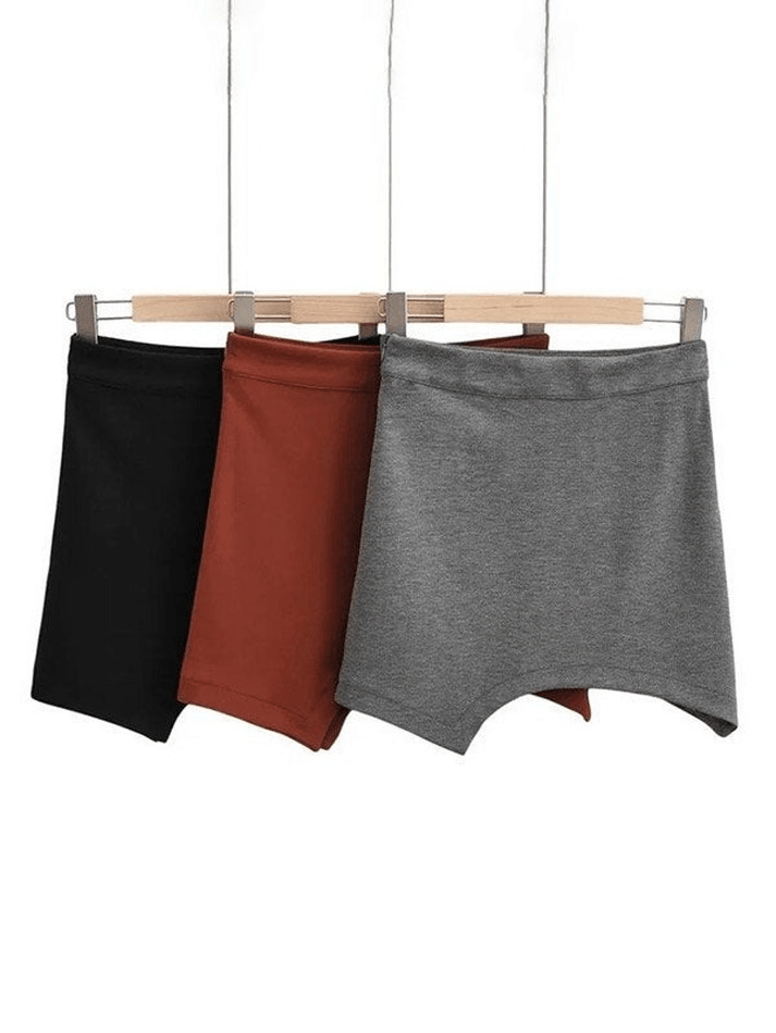 Asymmetric Hem Mini Skirt