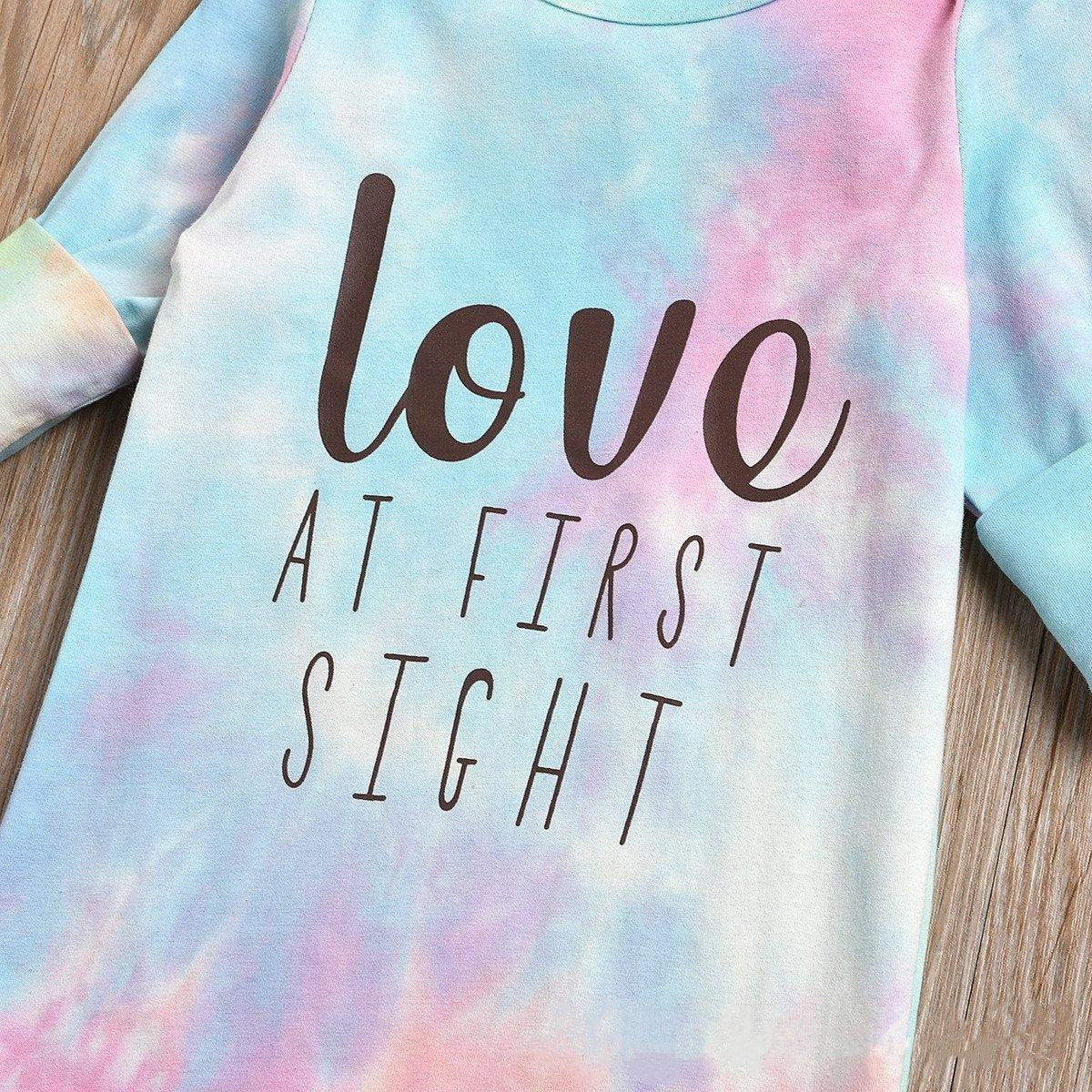 2PCS Love At First Tie-dyed Printed NewBorn Baby Sleeping Bag - MomyMall