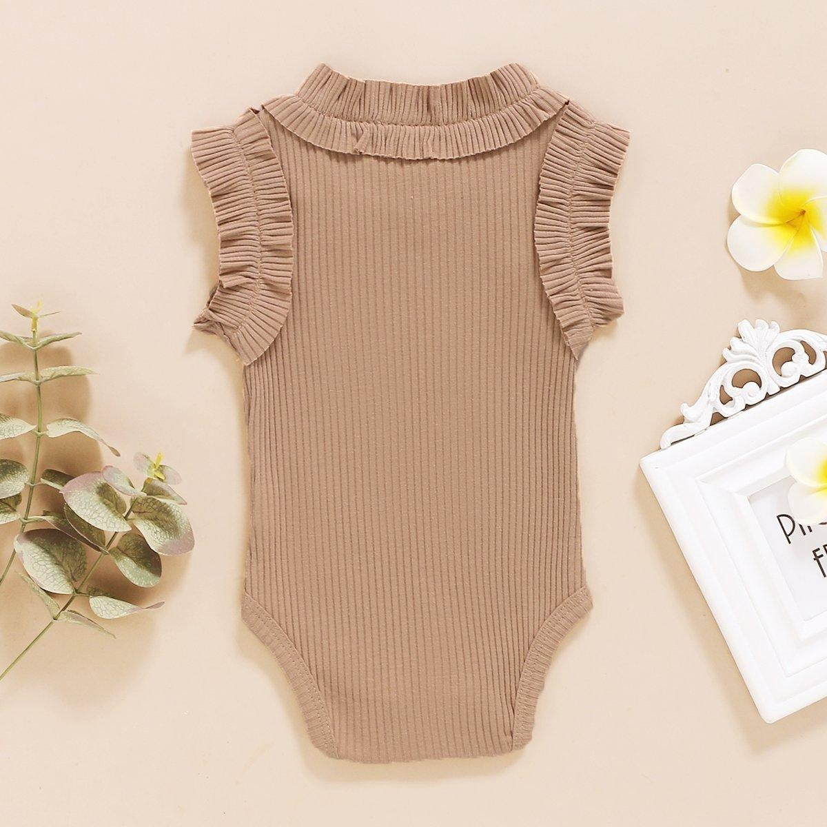 Lovely Solid Color Baby Romper