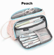 Pouched Stationery Organiser Pencil Case - MomyMall Peach