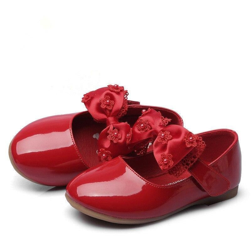 Girls Wedding Party Patent Leather Princess Shoes - MomyMall