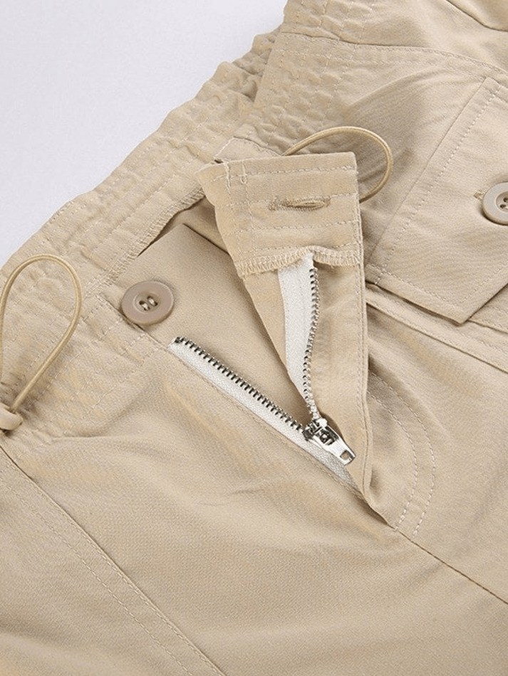 Baggy Drawstring Y2K Cargo Pants - MomyMall