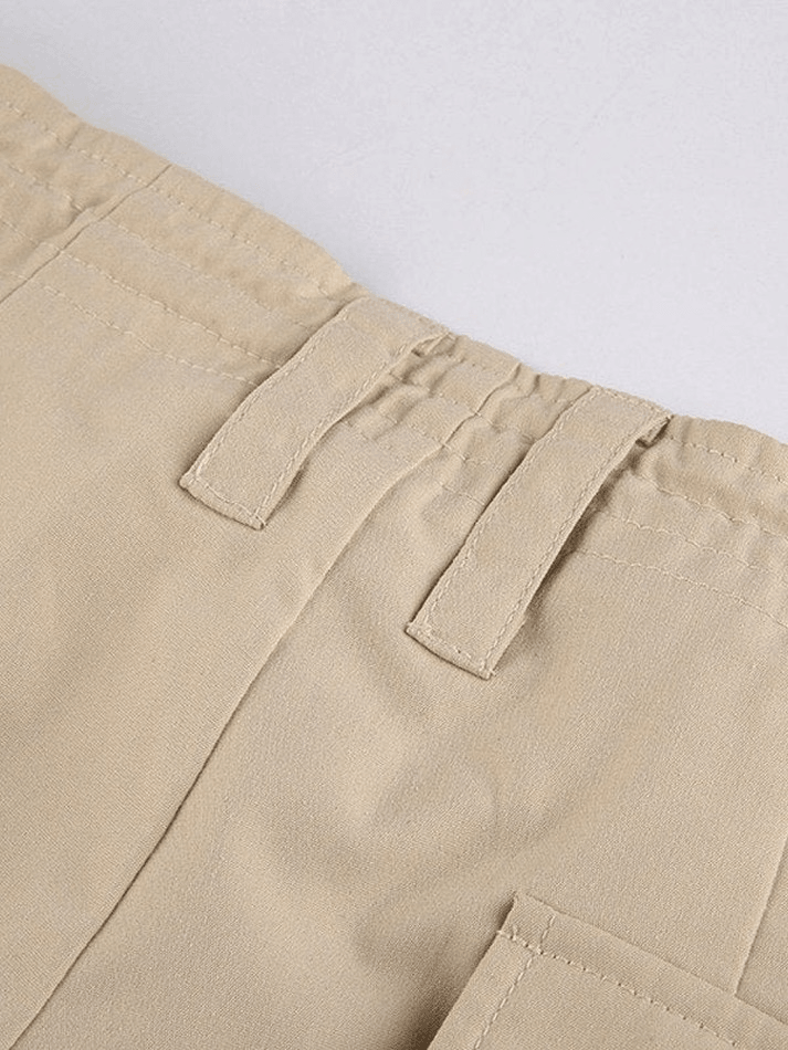 Baggy Drawstring Y2K Cargo Pants - MomyMall