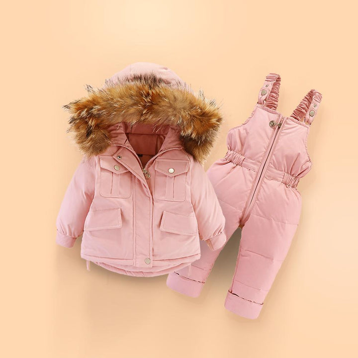Bally Hooded 2-Piece Snowsuit Set - MomyMall Pink / 18-24 Months