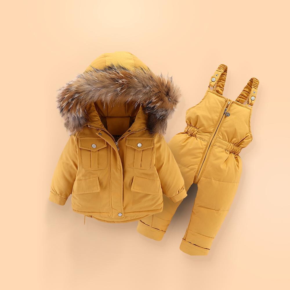 Bally Hooded 2-Piece Snowsuit Set - MomyMall Yellow / 18-24 Months