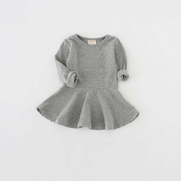 Basic Candy Ruffle Dress - MomyMall 9-12 Months / Grey