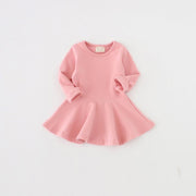 Basic Candy Ruffle Dress - MomyMall 9-12 Months / Pink