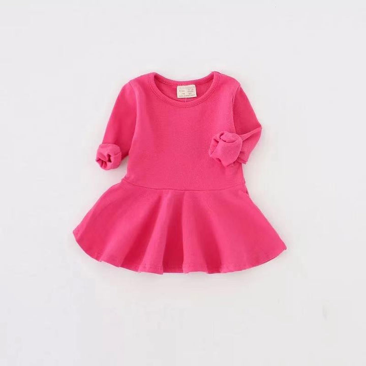 Basic Candy Ruffle Dress - MomyMall 9-12 Months / Rose