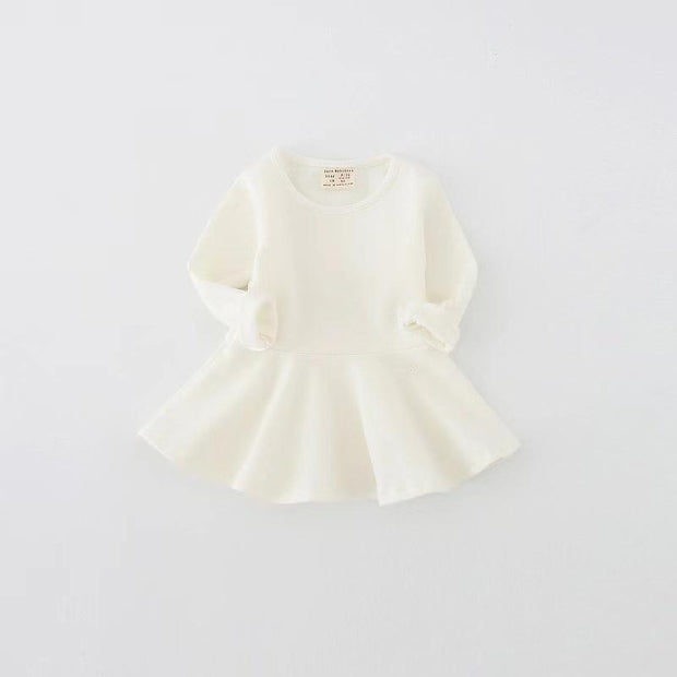 Basic Candy Ruffle Dress - MomyMall 9-12 Months / White