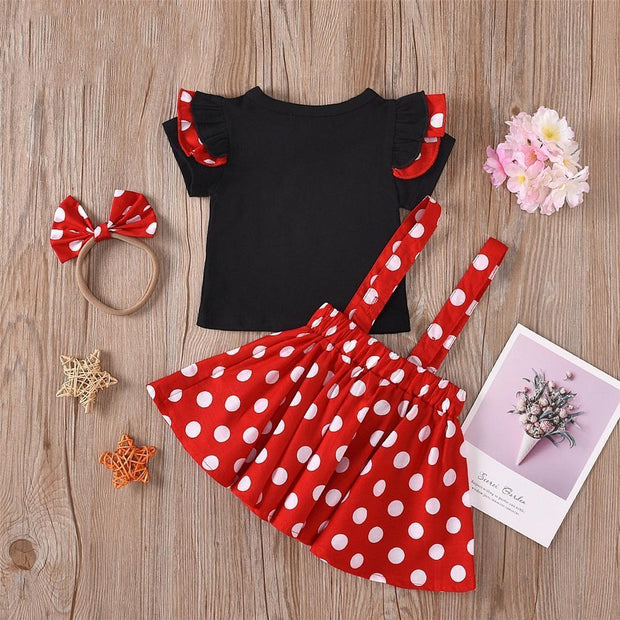 3PCS Sweet Polka Dot Baby Skirt Set - MomyMall