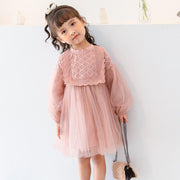 Bella Lace Tulle Dress - MomyMall Pink / 18-24 Months