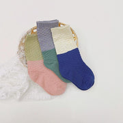 Beth Color Block Knee Socks [Set of 3] - MomyMall 1-3 Years / Pink