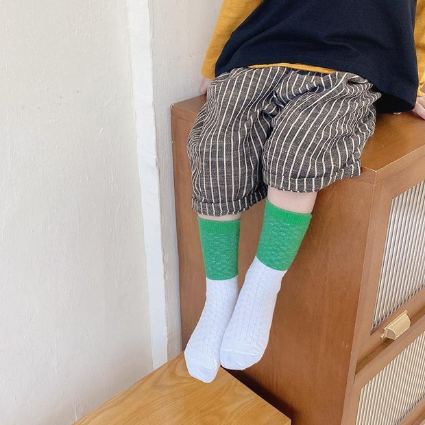Beth Color Block Knee Socks [Set of 3] - MomyMall
