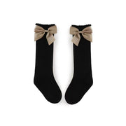 Big Ribbon Bow Knee Socks - MomyMall 0-3 Years / Black
