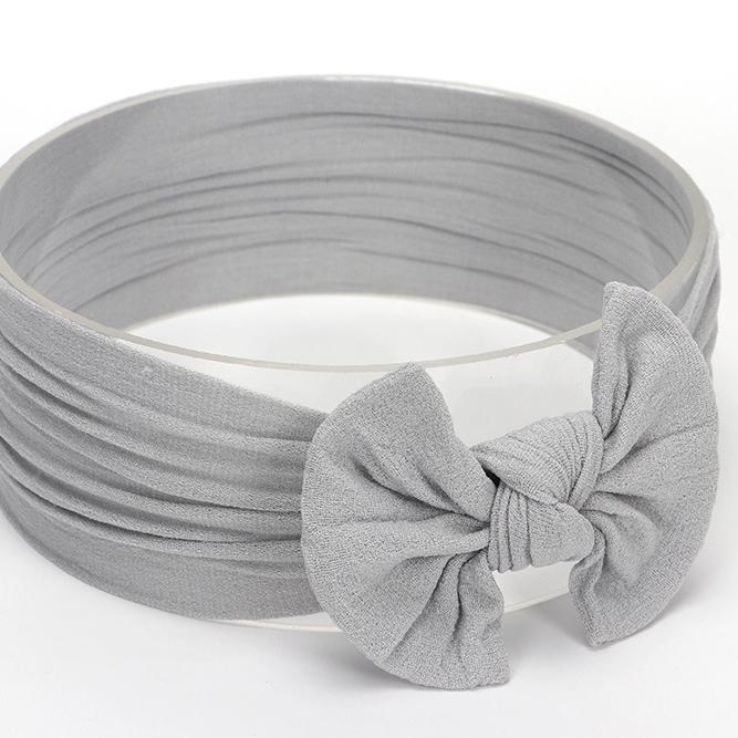 Big Bow Turban - MomyMall Grey