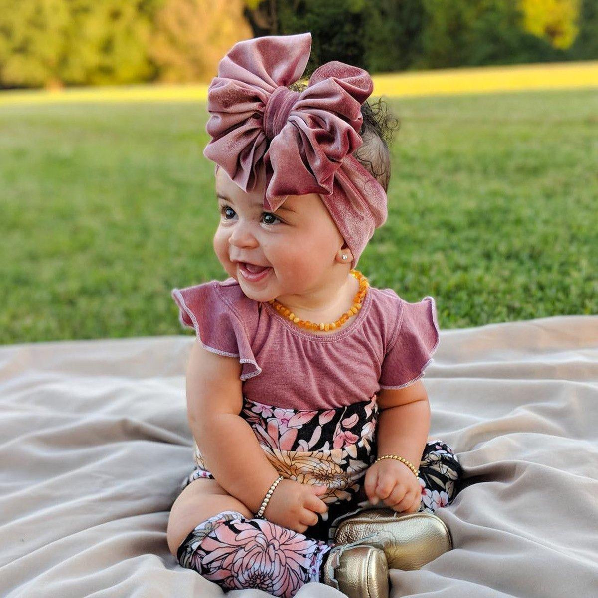 Big Bow Velvet Turban - MomyMall