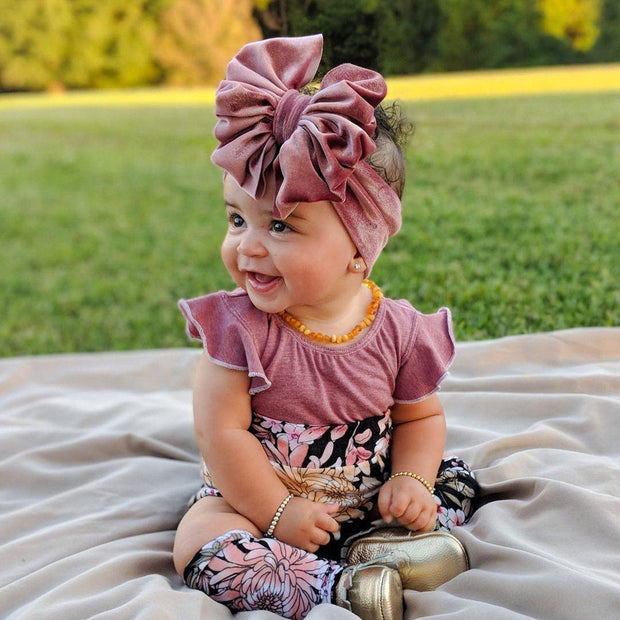 Big Bow Velvet Turban - MomyMall