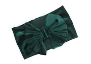 Big Bow Velvet Turban - MomyMall Green