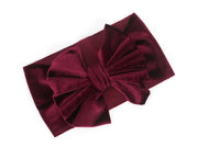 Big Bow Velvet Turban - MomyMall Violet