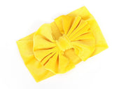 Big Bow Velvet Turban - MomyMall Yellow